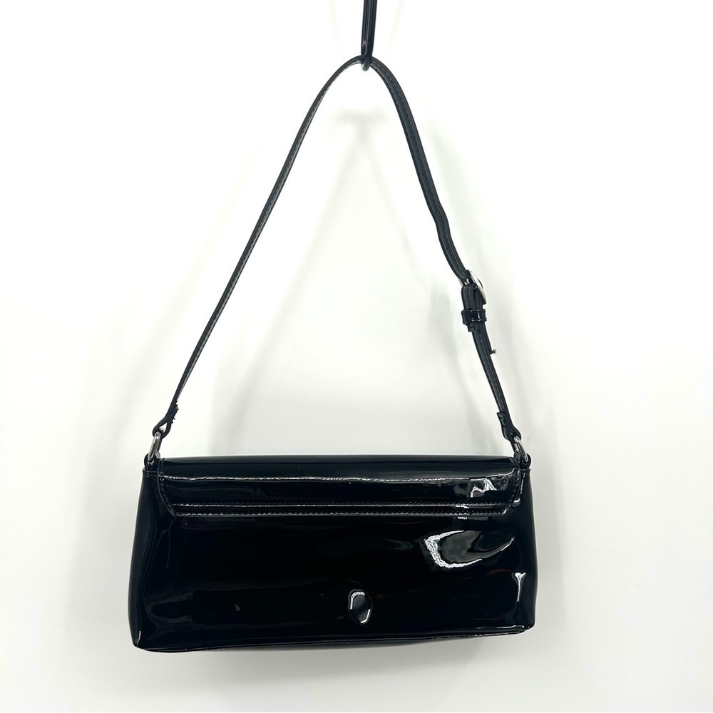ASOS Design Black Front Flap Magnetic Closure Shoulder Bag - Picture 6 of 10